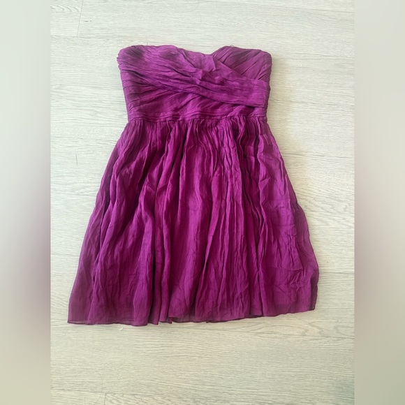 J Crew Taryn Empire Cut Mini Swing Party Cocktail Dress Silk Formal Dress  12P - Picture 2 of 5